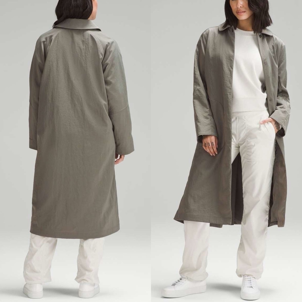 Lululemon Athletica Olive Trench Coat